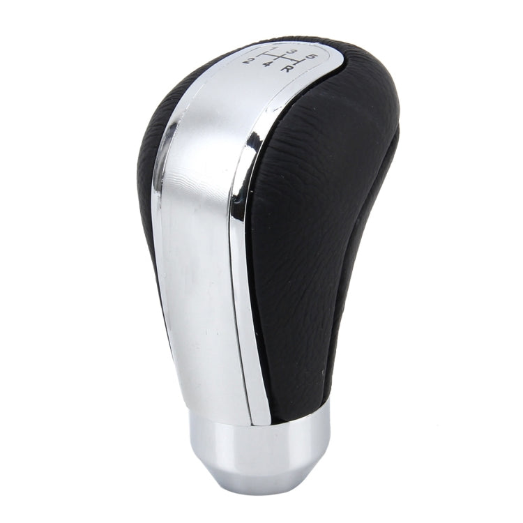 Universal Car Leather Metal Gear Shift Knob Modified Car Auto Transmission Shift Lever Knob(Silver) - Shift Knob by buy2fix | Online Shopping UK | buy2fix