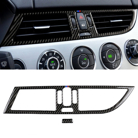 2 PCS Car Carbon Fiber Intermediate Air Outlet Panel Three Color Decorative Sticker for BMW Z4  2009-2015 Suitable for Left Driving - Car Interior Mouldings by buy2fix | Online Shopping UK | buy2fix