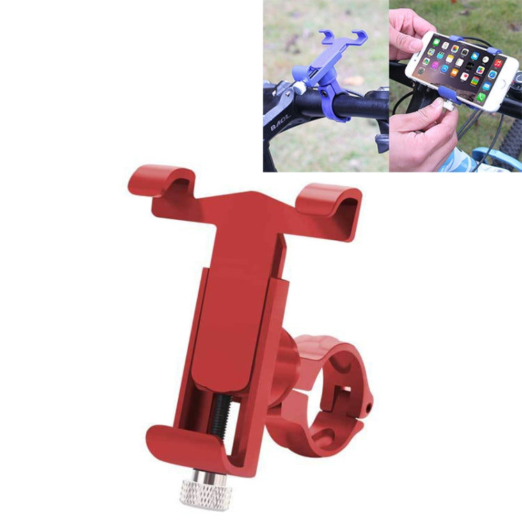 360 Degree Rotatable Aluminum Alloy Phone Bracket for Bicycle, Suitable for 50-100mm Device(Red) - Holder by buy2fix | Online Shopping UK | buy2fix