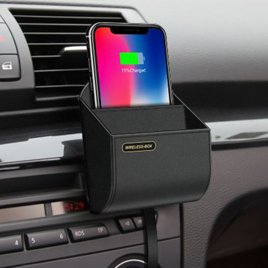 Multi-function Car Air Outlet Wireless Charger Storage Box - In Car by buy2fix | Online Shopping UK | buy2fix