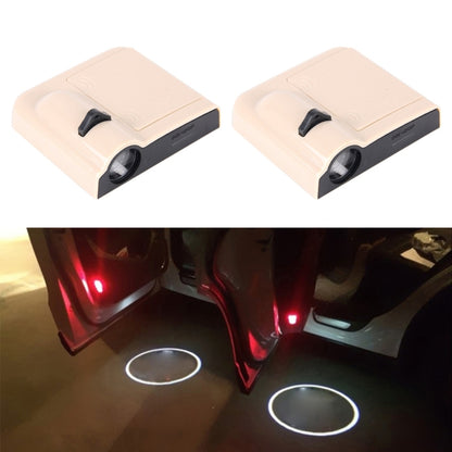 2 PCS LED Ghost Shadow Light, Car Door LED Laser Welcome Decorative Light, Display Logo for Renault Car Brand(Khaki) - Door Lights by buy2fix | Online Shopping UK | buy2fix