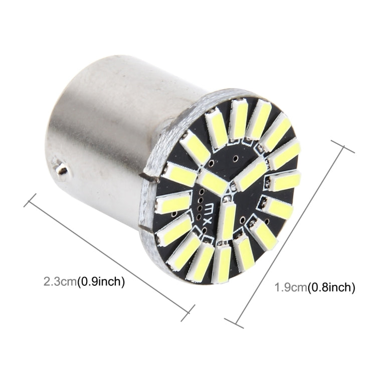 2 PCS 1156/BA15S 1W 50 LM 6000K Car AutoTurn Light with 19 SMD-4014 LED Lamps, DC 12V(White Light) - Arrow Turn Lights by buy2fix | Online Shopping UK | buy2fix