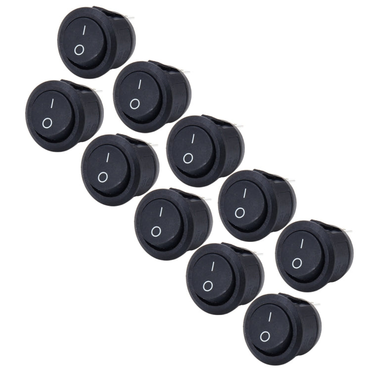 10 PCS Car Auto Universal DIY 3 Pin Round Cap OFF- ON Push Button - In Car by buy2fix | Online Shopping UK | buy2fix