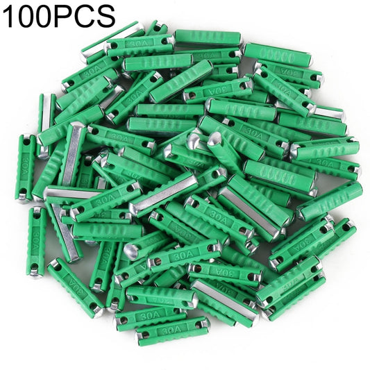 100 PCS Car Auto Fuse European Automotive Fuse (30A Green) - In Car by buy2fix | Online Shopping UK | buy2fix