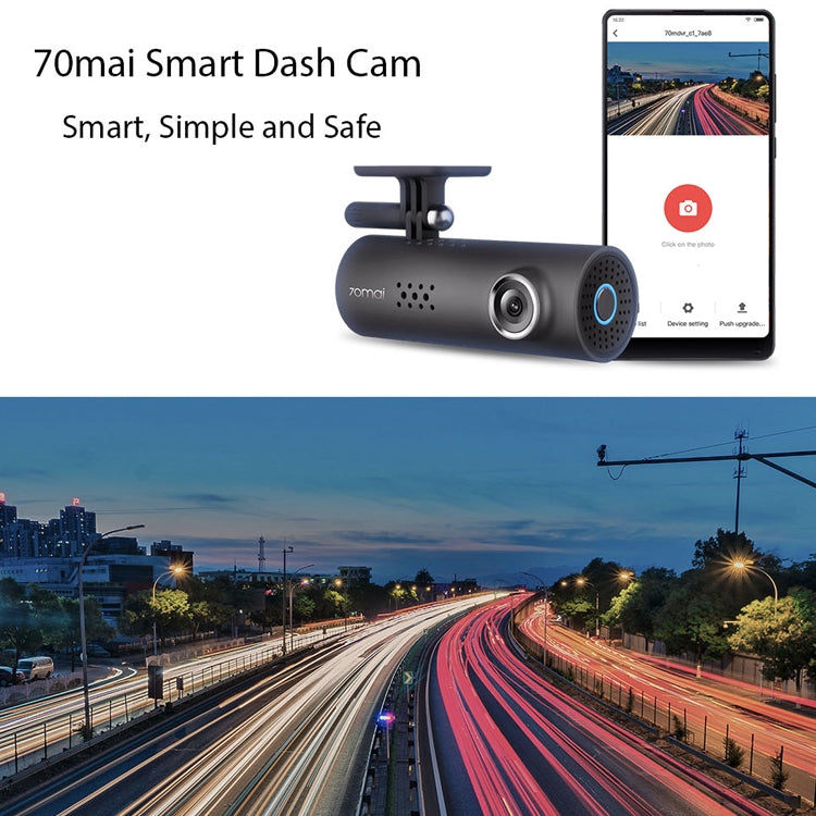 [HK Warehouse] Original Xiaomi Midrive D06 70 Mai Smart HD Night Vision 1080P Wireless Driving Dashcam 1S, EN Version - Car DVRs by buy2fix | Online Shopping UK | buy2fix