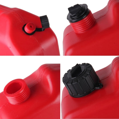 Gasoline Fuel Tanks Plastic 2.6 Gallon 10 Litres Auto Shut Off Fuel Cans Oil Container Emergency Backup(Red) - oil tank tubes & oil pumps by buy2fix | Online Shopping UK | buy2fix