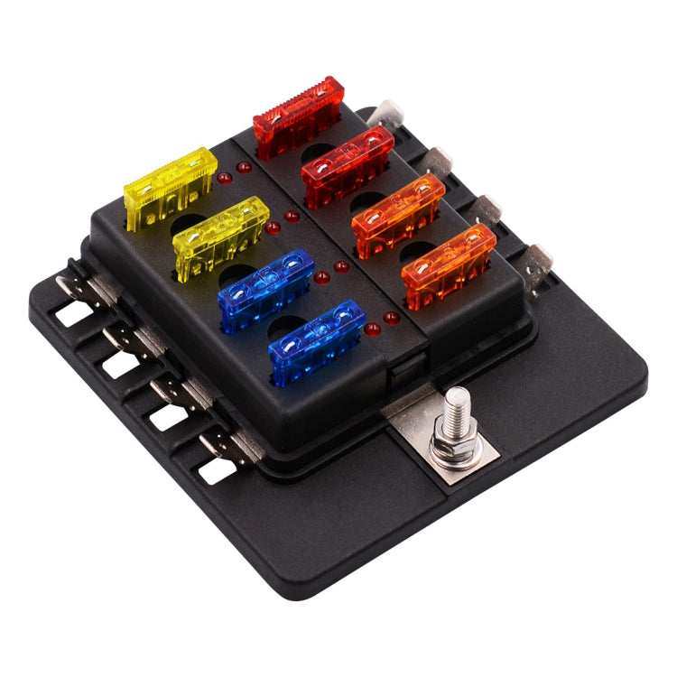 1 in 8 Out Fuse Box PC Terminal Block Fuse Holder Kits with LED Warning Indicator for Auto Car Truck Boat - In Car by buy2fix | Online Shopping UK | buy2fix