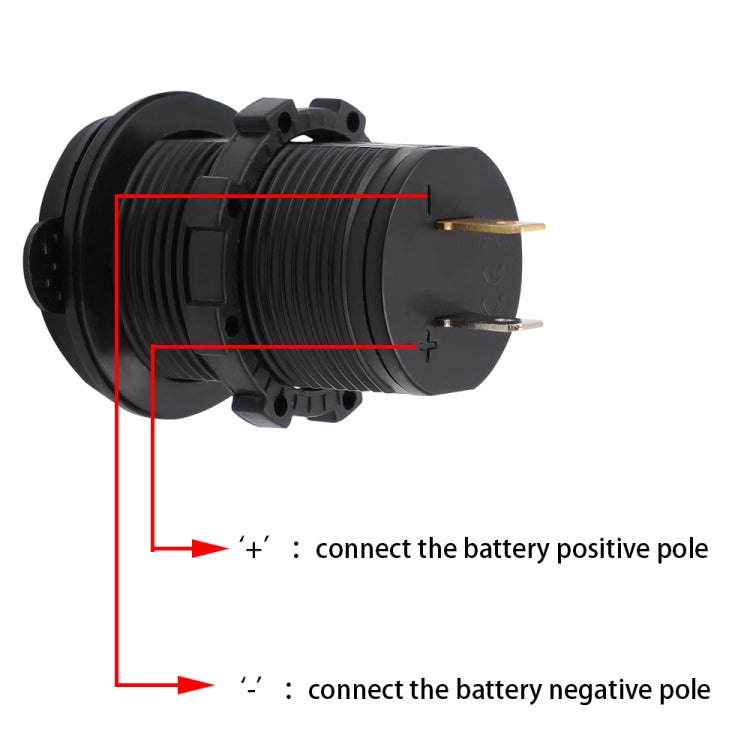 Universal Car Charger 2 Port Power Socket Power Dual USB Charger 5V 4.2A IP66 with Aperture (Red Light) - In Car by buy2fix | Online Shopping UK | buy2fix