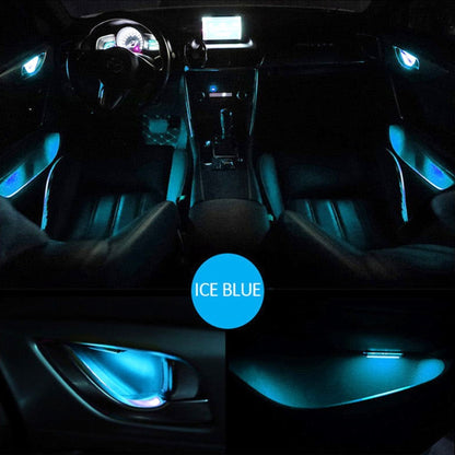 4 PCS Universal Car LED Inner Handle Light Atmosphere Lights Decorative Lamp DC12V / 0.5W Cable Length: 75cm (Ice Blue Light) - Atmosphere lights by buy2fix | Online Shopping UK | buy2fix