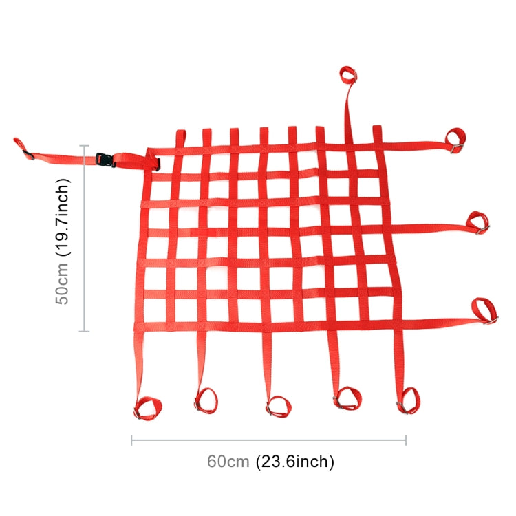 Universal Nylon Car Window Net Car Rally Racing Safety Collision Mesh, Size: 60 x 50cm(Red) - In Car by buy2fix | Online Shopping UK | buy2fix