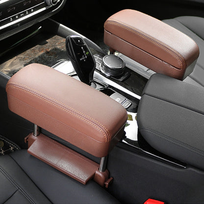 Universal Car PU Leather Wrapped Armrest Box Cushion Car Armrest Box Mat with Storage Box (Brown) - Stowing Tidying by buy2fix | Online Shopping UK | buy2fix