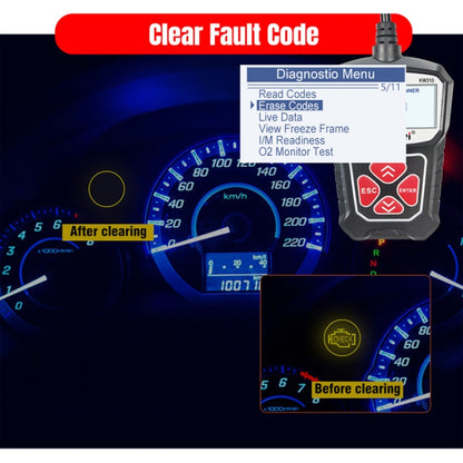 KONNWEI KW310 OBD Car Fault Detector Code Reader ELM327 OBD2 Scanner Diagnostic Tool(Black) - Code Readers & Scan Tools by KONNWEI | Online Shopping UK | buy2fix