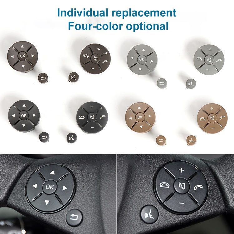 Car Right Side Steering Wheel Switch Buttons Panel for Mercedes-Benz W204 2007-2014, Left Driving(Black) - In Car by buy2fix | Online Shopping UK | buy2fix