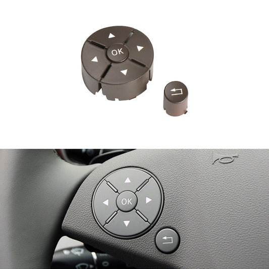 Car Left Side Steering Wheel Switch Buttons Panel for Mercedes-Benz W204 2007-2014, Left Driving(Brown) - In Car by buy2fix | Online Shopping UK | buy2fix