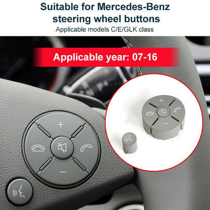 Car Left Side Steering Wheel Switch Buttons Panel for Mercedes-Benz W204 2007-2014, Left Driving(Grey) - In Car by buy2fix | Online Shopping UK | buy2fix