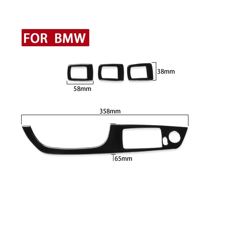 For BMW 3 Series E90/320i/325i 2005-2012 Car Left Drive Window Lifting Panel without Folding Key Decorative Sticker, Diameter: 35.8cm - In Car by buy2fix | Online Shopping UK | buy2fix