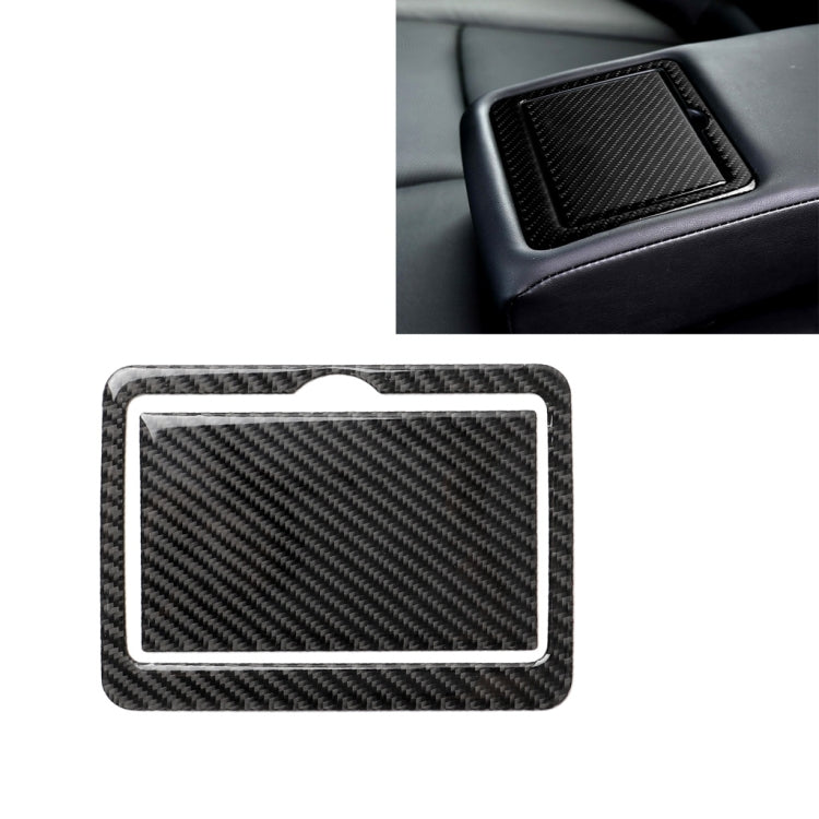 2 PCS Car Carbon Fiber Rear Water Cup Holder Panel Decorative Sticker for Infiniti Q50 / Q60 - Car Interior Mouldings by buy2fix | Online Shopping UK | buy2fix