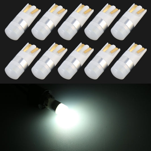 10 PCS T10 / W5W / 168 / 194 DC12V / 0.6W 1LEDs SMD-3030 Car Clearance Light (White Light) - In Car by buy2fix | Online Shopping UK | buy2fix