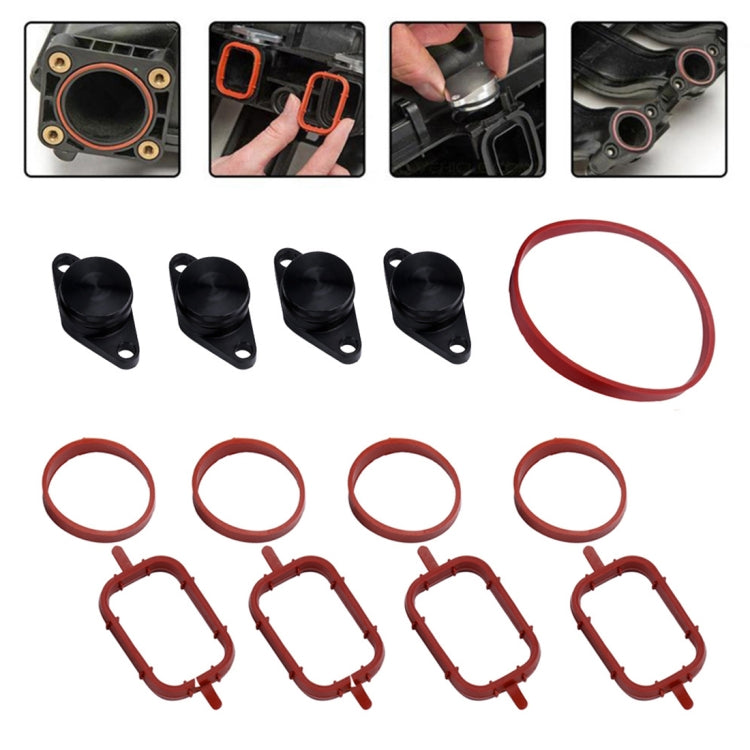 4x22mm Car Swirl Flap Air Intake Aluminum Gasket Remove Repair Kit(Black) - In Car by buy2fix | Online Shopping UK | buy2fix