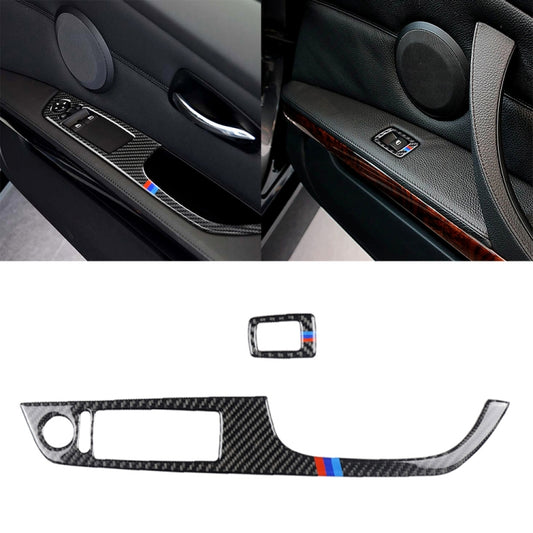 2 in 1 Three Color Carbon Fiber Car Right Driving Lifting Panel Decorative Sticker for BMW E92 2005-2012 -  by buy2fix | Online Shopping UK | buy2fix