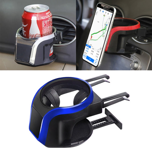 2 in 1 Car Air Outlet Magnetic Mount Beverage Cup Stand Phone Holder(Blue) -  by buy2fix | Online Shopping UK | buy2fix