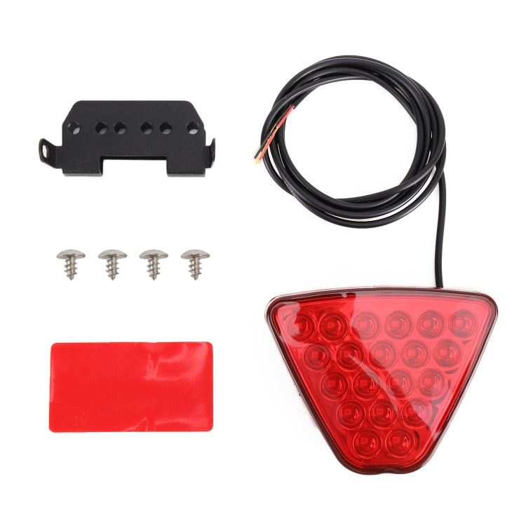 DC12V 1W Car Triangle Highlight Brake Lights Reversing Light with 20LEDs SMD-3528 (Red) - In Car by buy2fix | Online Shopping UK | buy2fix