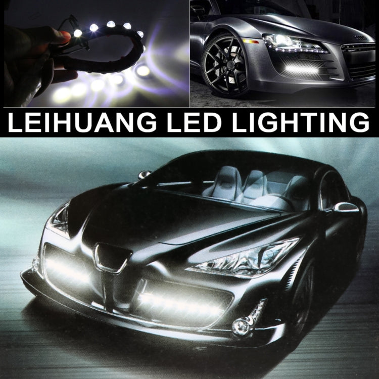 10LEDs SMD-5050 DC12V / 2.2W / 5500K / 112LM Car Daytime Running Light - In Car by buy2fix | Online Shopping UK | buy2fix