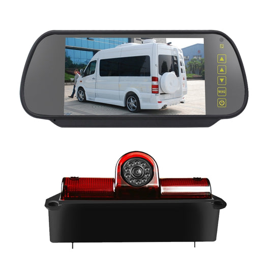 PZ467 Car Waterproof 170 Degree Brake Light View Camera + 7 inch Rearview Monitor for Chevrolet - In Car by buy2fix | Online Shopping UK | buy2fix