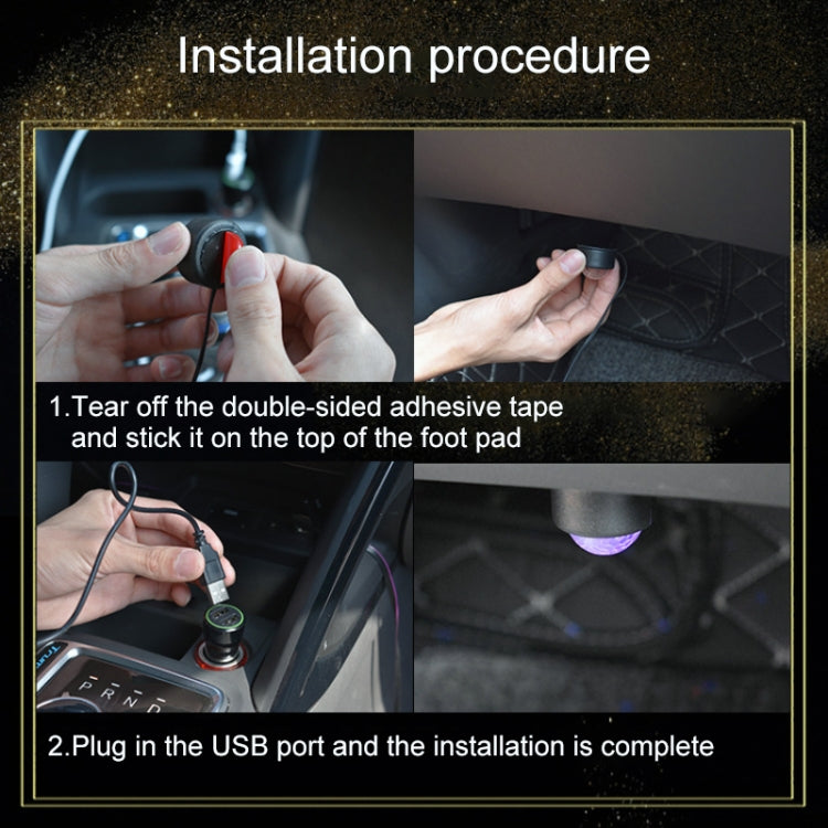 Universal Car  LED Atmosphere Lights Emergency Foot Light Voice Control Version -  by buy2fix | Online Shopping UK | buy2fix