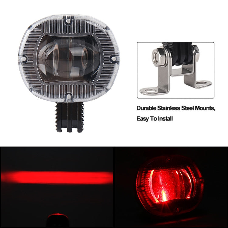 DC10-80V 10W IP67 900LM Car LED Forklift Warning Lights / Width Lights (Red Light) - In Car by buy2fix | Online Shopping UK | buy2fix