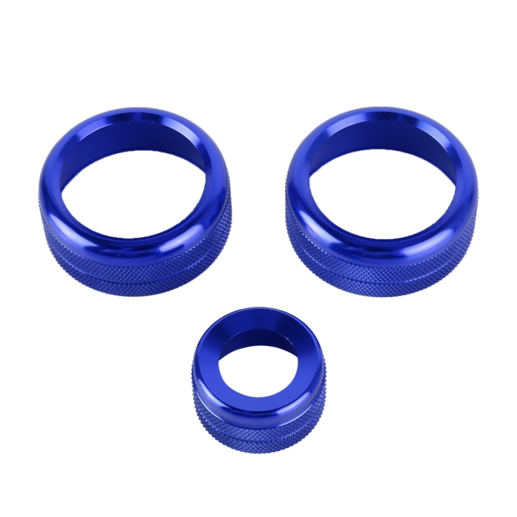 3 PCS Car Metal Air Conditioner Knob Case for BMW X1 / X2 / GT (Blue) - In Car by buy2fix | Online Shopping UK | buy2fix