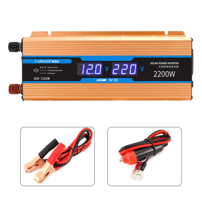 Carmaer 24V to 220V 2200W Car Multi-function Double Digital Display Inverter Household Power Converter - In Car by buy2fix | Online Shopping UK | buy2fix