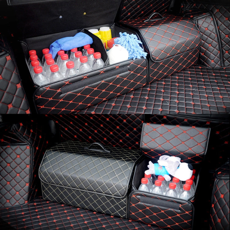 Car Trunk Foldable Storage Box, Rhombic Grid Small Size: 33 x 32 x 30cm (Black) - In Car by buy2fix | Online Shopping UK | buy2fix