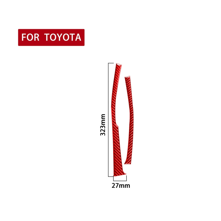 2 PCS / Set Carbon Fiber Car Gear Side Decorative Sticker for Toyota Corolla 2014-2018,Left Drive (Red) - In Car by buy2fix | Online Shopping UK | buy2fix