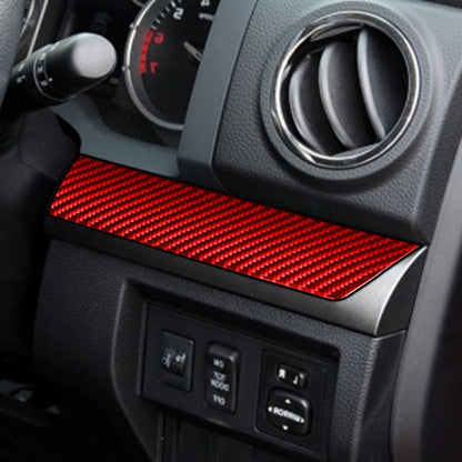 3 PCS / Set Carbon Fiber Car Center Console Strip Decorative Sticker for Toyota Tundra 2014-2018,Right Drive (Red) - In Car by buy2fix | Online Shopping UK | buy2fix