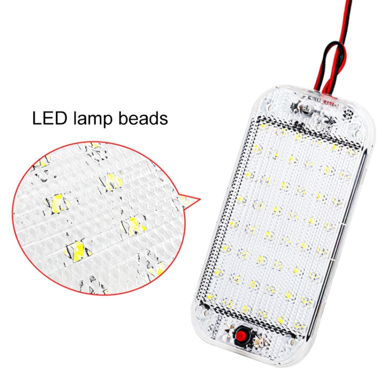 2 PCS ZS-3350 DC12-85V High Bright 48LEDs Lamp Beads Car Dome Light Cabin Light Bar - In Car by buy2fix | Online Shopping UK | buy2fix