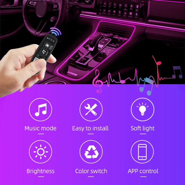 G201U 5m USB  Car Colorful RGB Foot LED Atmosphere Light - In Car by buy2fix | Online Shopping UK | buy2fix