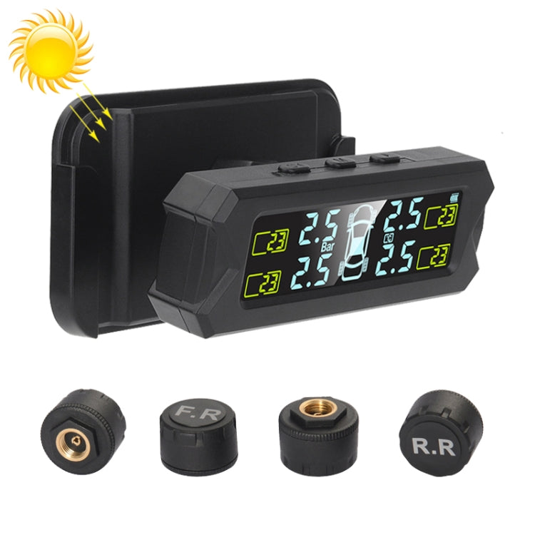 Car High Precision Solar Charging Tire Pressure Monitoring System TPMS, External Voice Sensor - In Car by buy2fix | Online Shopping UK | buy2fix