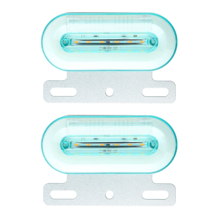 2 PCS 12V 12LED Car Oval Side Lamp(White Light) - In Car by buy2fix | Online Shopping UK | buy2fix