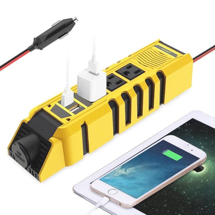 12V to 110V 150W Car Correction Sine Wave Inverter, US Plug - In Car by buy2fix | Online Shopping UK | buy2fix