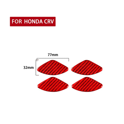 4 PCS Set for Honda CRV 2007-2011 Carbon Fiber Car Inner Door Bowl Patch Decorative Sticker,Left and Right Drive Universal(Red) - In Car by buy2fix | Online Shopping UK | buy2fix