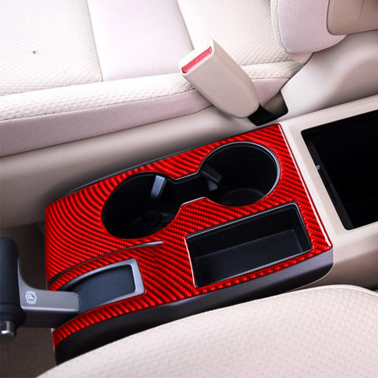 For Honda CRV 2007-2011 Carbon Fiber Car Water Cup Holder Panel Decorative Sticker, Left Drive (Red) - In Car by buy2fix | Online Shopping UK | buy2fix