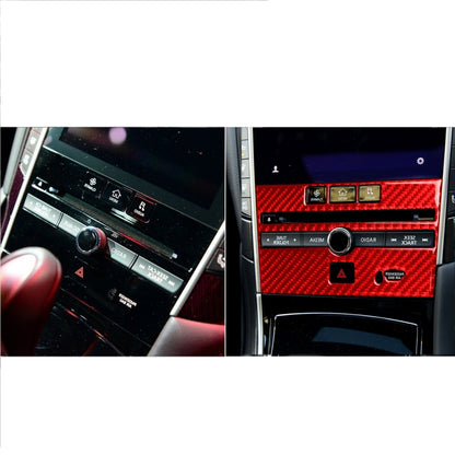 Car Carbon Fiber B Style CD Console Panel Decorative Sticker for Infiniti Q50 2014-2020, Right Drive(Red) - In Car by buy2fix | Online Shopping UK | buy2fix