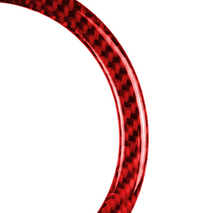 2 in 1 Car Carbon Fiber Steering Wheel Decorative Sticker for BMW Mini R55 R56 Countryman R60 Paceman R61 2007-2013, Left and Right Drive Universal(Red) - In Car by buy2fix | Online Shopping UK | buy2fix