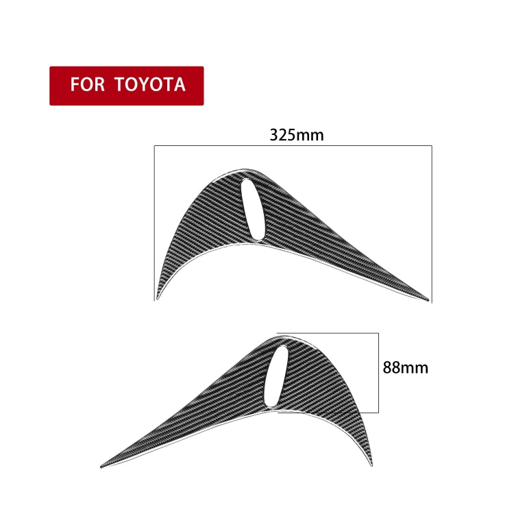 2 PCS / Set Carbon Fiber Car Back Lamp Eyebrow Decorative Sticker for Toyota GT86 / Subaru BRZ 2012-2016, Drop Glue Version - In Car by buy2fix | Online Shopping UK | buy2fix