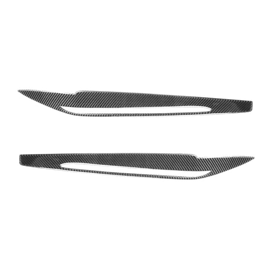 2 PCS / Set Carbon Fiber Car Lamp Eyebrow Decorative Sticker for BMW X5 / F15 2014-2018, Drop Glue Version - In Car by buy2fix | Online Shopping UK | buy2fix