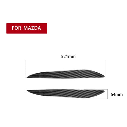 2 PCS / Set Carbon Fiber Car Lamp Eyebrow Decorative Sticker for Mazda 3 2010-2013 / M3 Xingcheng, Drop Glue Version - In Car by buy2fix | Online Shopping UK | buy2fix