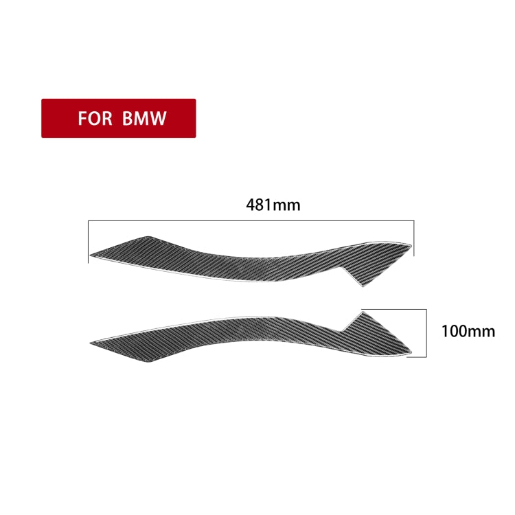 2 PCS / Set Carbon Fiber Car Lamp Eyebrow Decorative Sticker for BMW Z4 / E89 2009-2015, Drop Glue Version - In Car by buy2fix | Online Shopping UK | buy2fix