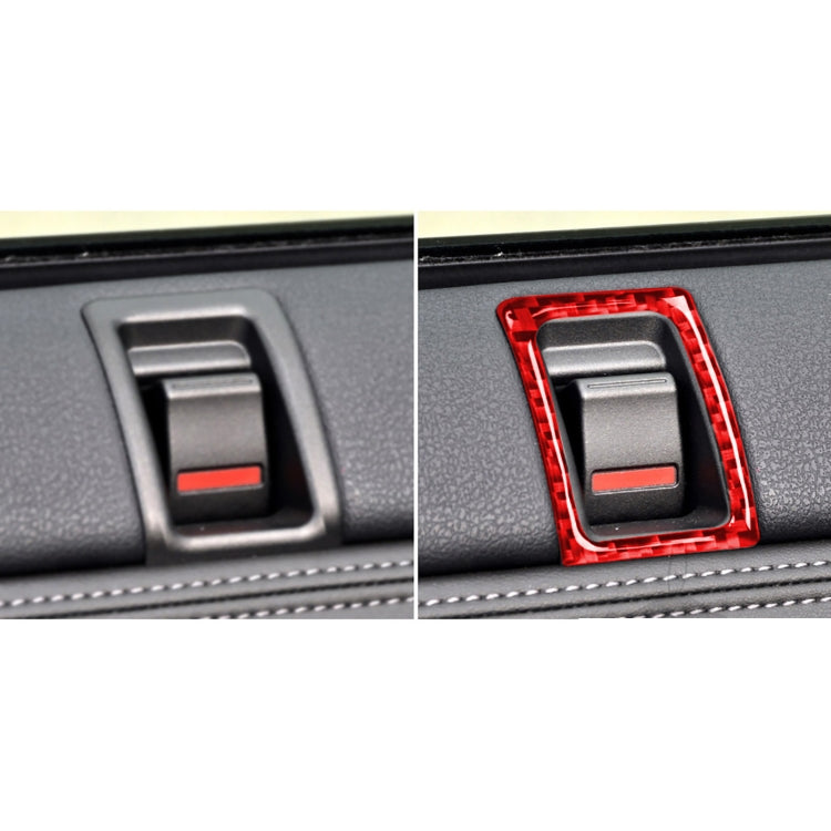 2 PCS / Set Carbon Fiber Car Left Right Door Lock Decorative Sticker for Nissan GTR R35 2008-2020, Left and Right Driving Universal (Red) - In Car by buy2fix | Online Shopping UK | buy2fix