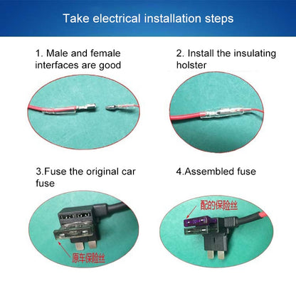 Vehicle Data Recorder Voltage Drop Line 12V to 5V Low Voltage Protection Electrical Appliance Step-down Line, Length: 3.2m - In Car by buy2fix | Online Shopping UK | buy2fix